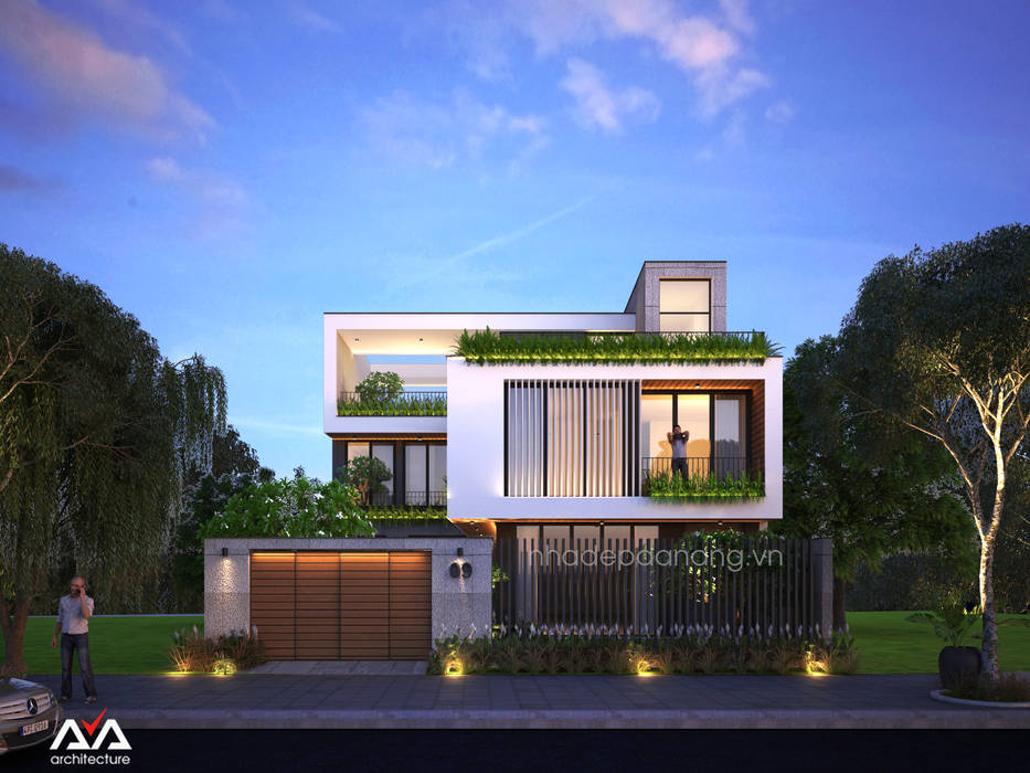 Thiết kế biệt thự hiện đại 3 tầng, AVA Architects AVA Architects Будинки