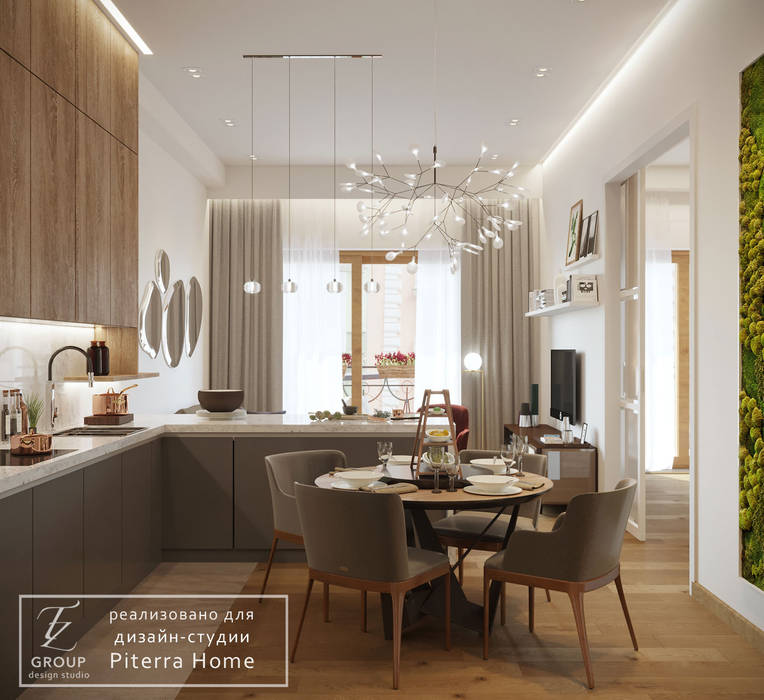 DM Montferran, Design studio TZinterior group Design studio TZinterior group مطبخ