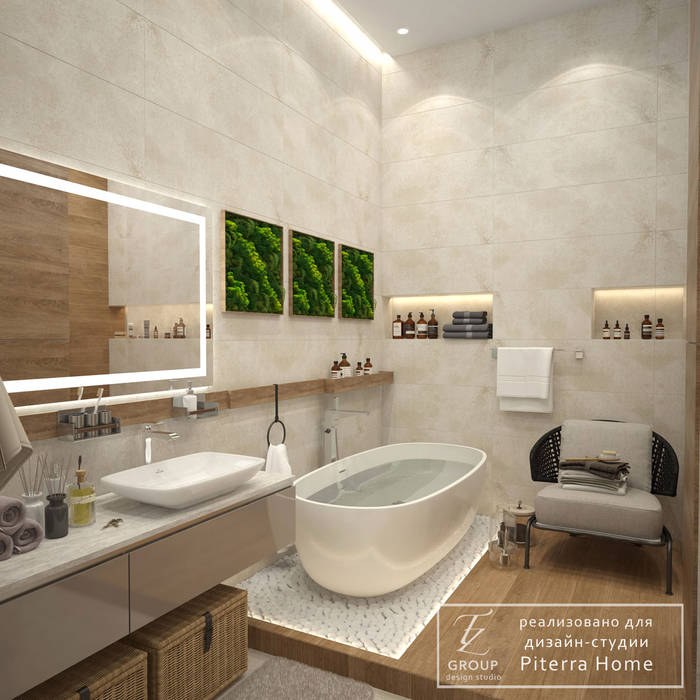 DM Montferran, Design studio TZinterior group Design studio TZinterior group حمام