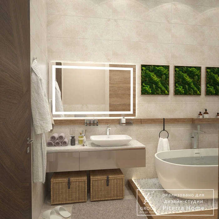 DM Montferran, Design studio TZinterior group Design studio TZinterior group Tropical style bathroom