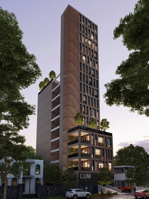 Torre Lum, Stuen Arquitectos Stuen Arquitectos บ้านระเบียง อิฐหรือดินเผา