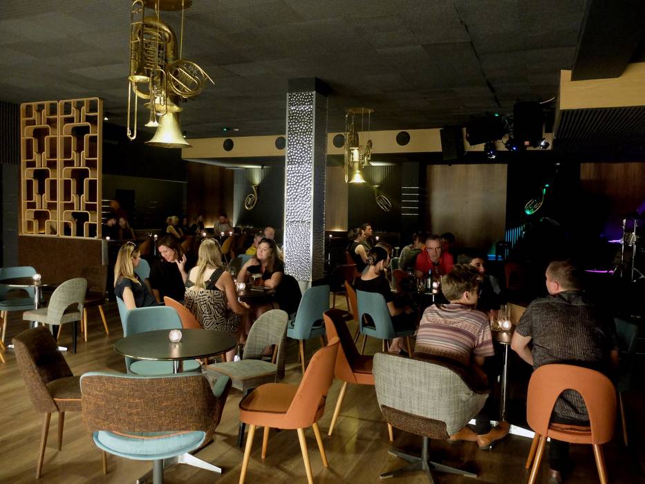 JAZzON Live Jazz Club Białystok, Projektowanie Wnętrz Kasya Projektowanie Wnętrz Kasya Commercial spaces Bars & clubs