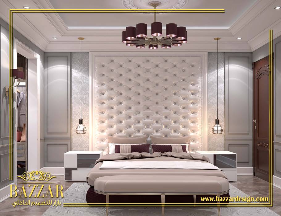 غرف نوم رئيسية Bazzar Design غرفة المعيشة الوان مودرن,تصميم داخلي,ديكورات مودرن,
