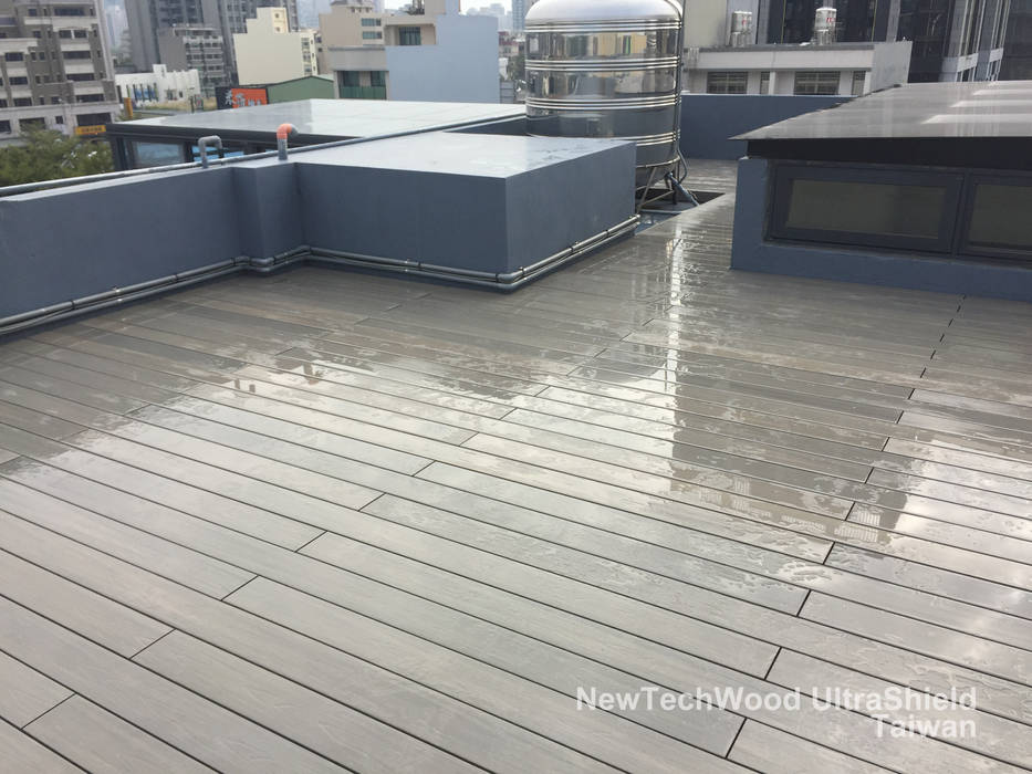 竹北—屋頂地坪工程, 新綠境實業有限公司 新綠境實業有限公司 Dachterrasse Holz-Kunststoff-Verbund