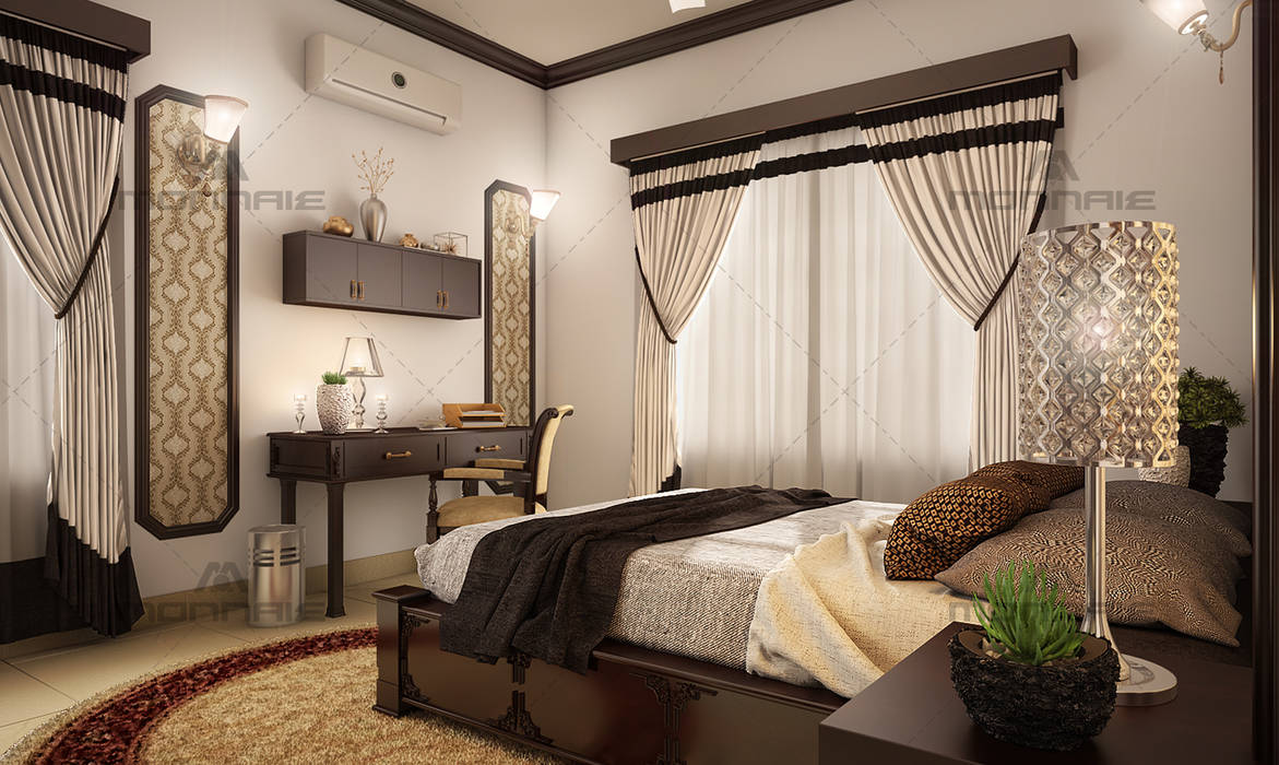 Bedroom Interior Design, Monnaie Architects & Interiors Monnaie Architects & Interiors Mediterranean style bedroom