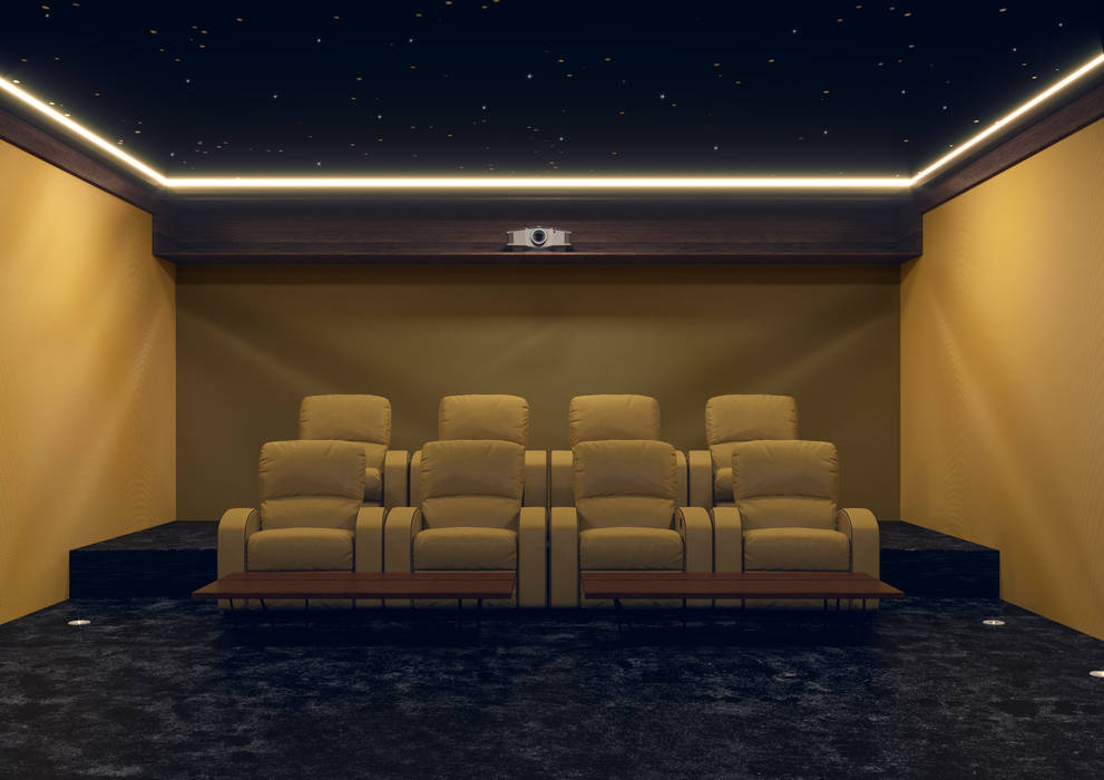 Home Cinema Room in Dubai Custom Controls Ruang Media Modern home cinema dubai,home theater dubai,cinema room dubai