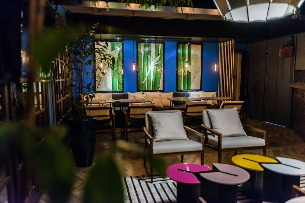 Mostra Sul Joinville 2017 - Lounge Bar, AWS • ARQUITETURA AWS • ARQUITETURA مساحات تجارية خيزران Green بار/ ملهى ليلي