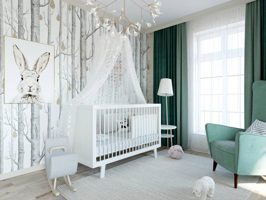 Дизайн-проект загородного дома, Style Home Style Home комнаты для новорожденных