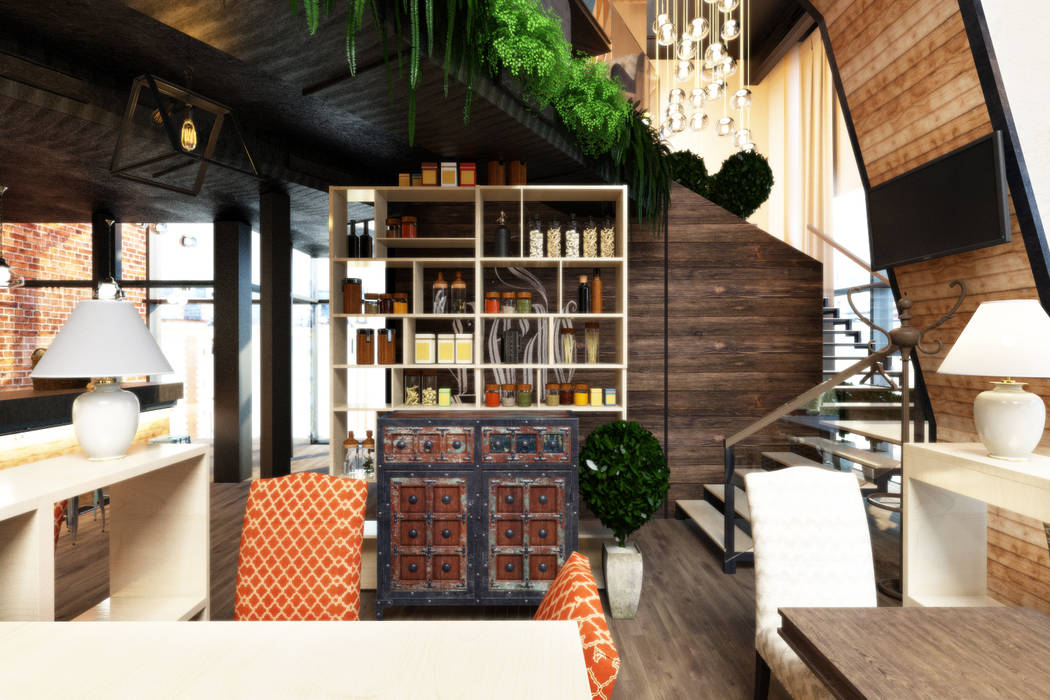 Дизайн-проект ресторана "Лён", Style Home Style Home Коммерческие помещения Ресторации