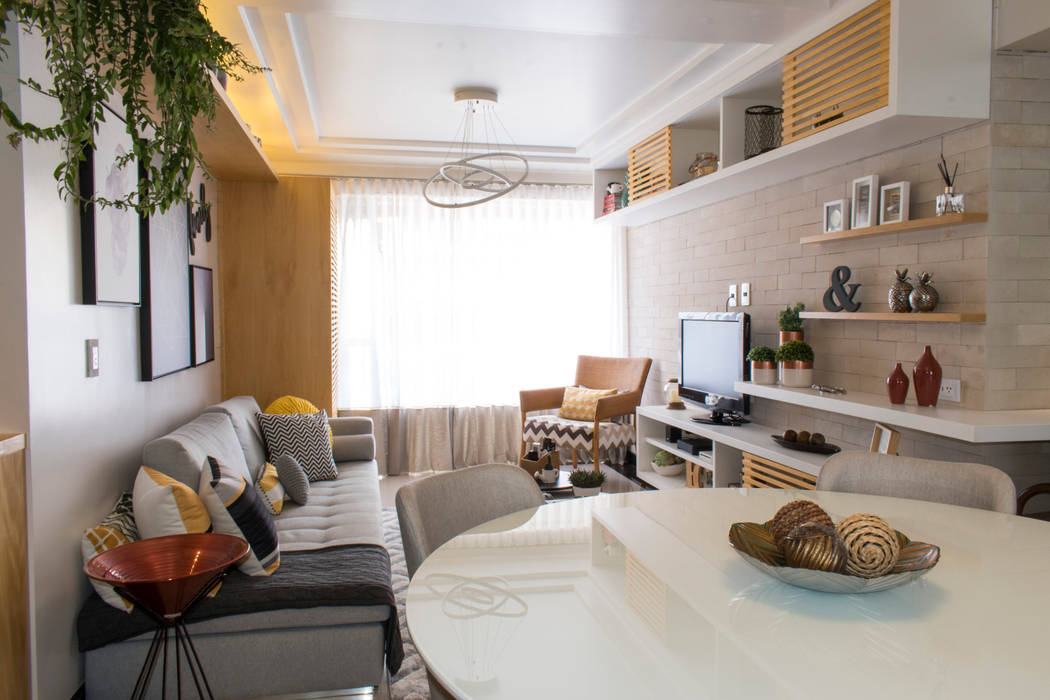 Projeto AE | Barra da Tijuca , CORES - Arquitetura e Interiores CORES - Arquitetura e Interiores Living room