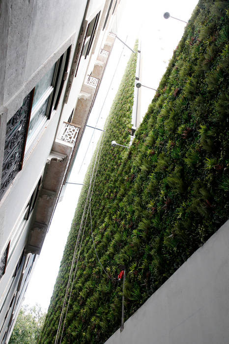 O maior jardim vertical de Portugal - AVENIDA DA LIBERDADE 203, Wonder Wall - Jardins Verticais e Plantas Artificiais Wonder Wall - Jardins Verticais e Plantas Artificiais Jardines en la fachada