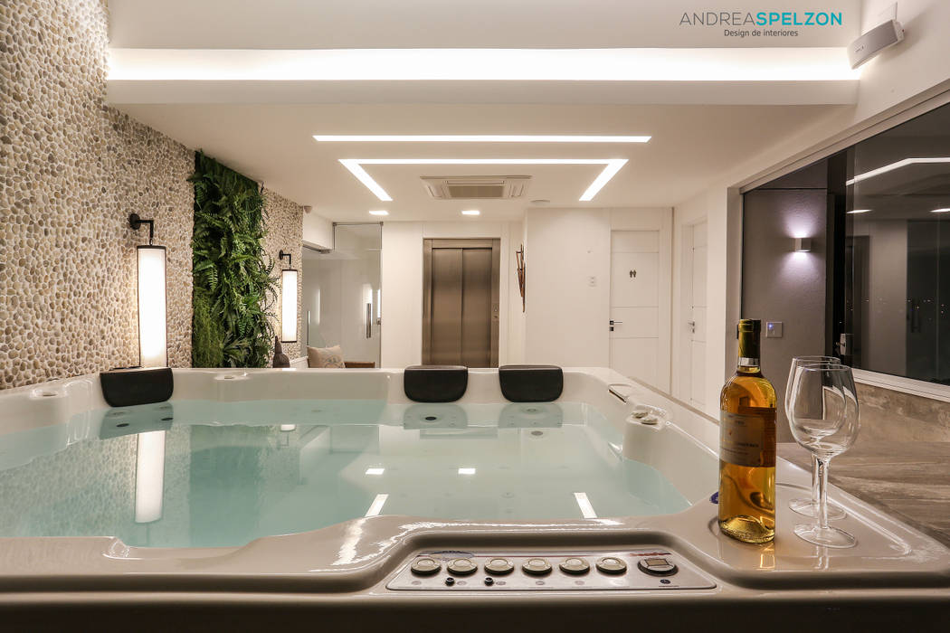 Um spa para chamar de seu!, Andréa Spelzon Interiores Andréa Spelzon Interiores Spas de estilo mediterráneo