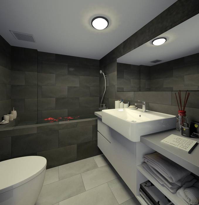 Balance 3D設計概念圖, 有偶設計 YOO Design 有偶設計 YOO Design 浴室