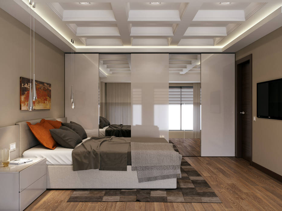 Апартаменты в ЖК TriBeCa, Lumier3Design Lumier3Design Dormitorios de estilo moderno