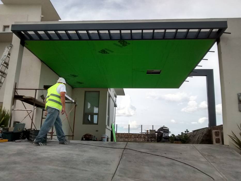 Casa Bosques del Rejon, Constru - Acción Constru - Acción Carport Iron/Steel