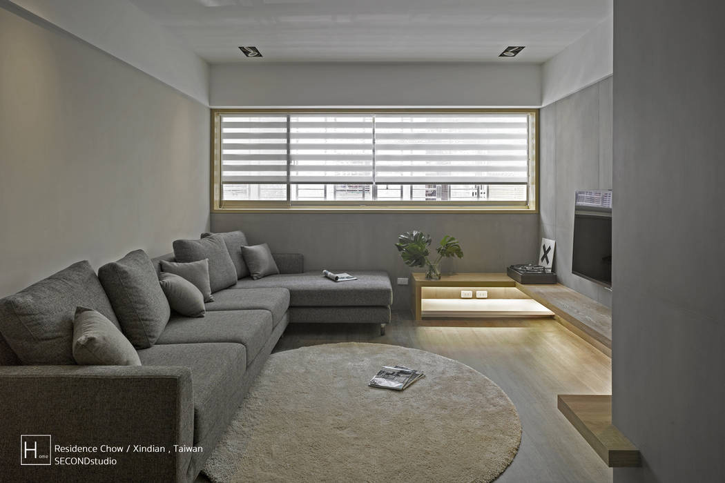 客 廳 / Living room SECONDstudio Living room Concrete