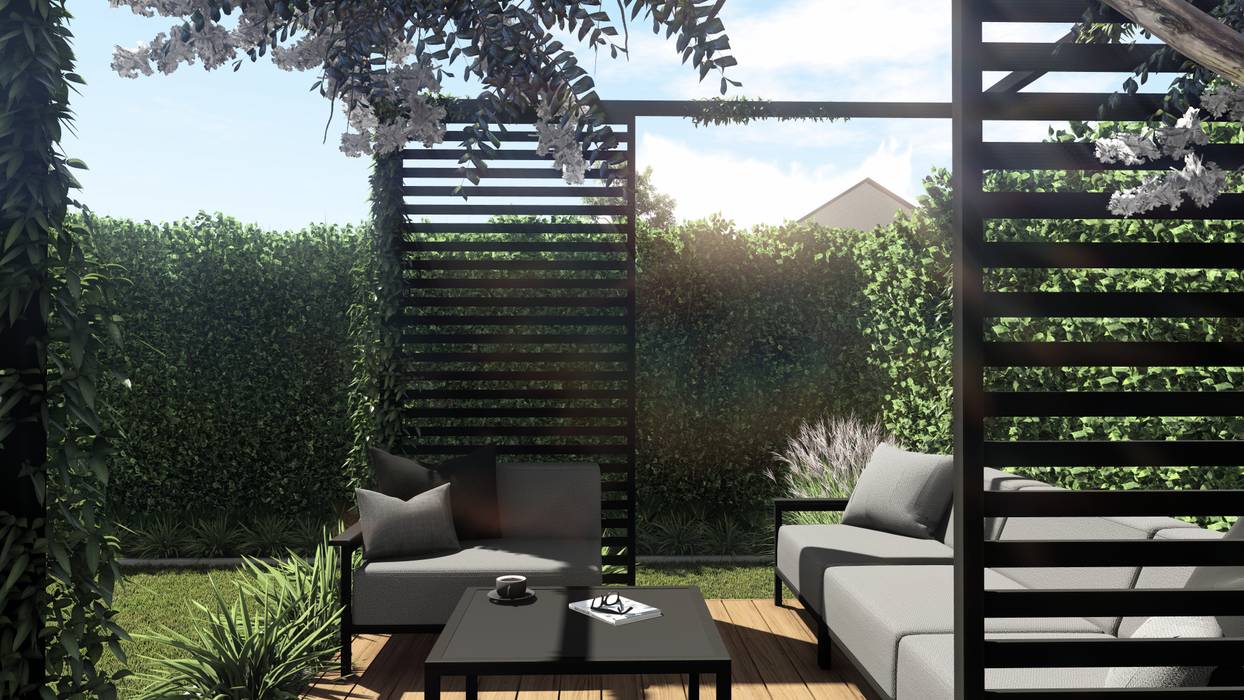 Projekt małego ogrodu w stylu nowoczesnym, gdynia wzgórze ...