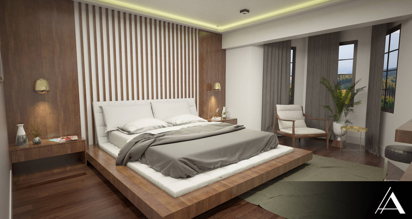 MELDA - SERDAR YILMAZ / VİLLA PROJESİ, IN•AR Design / İç Mimarlık IN•AR Design / İç Mimarlık Modern Yatak Odası