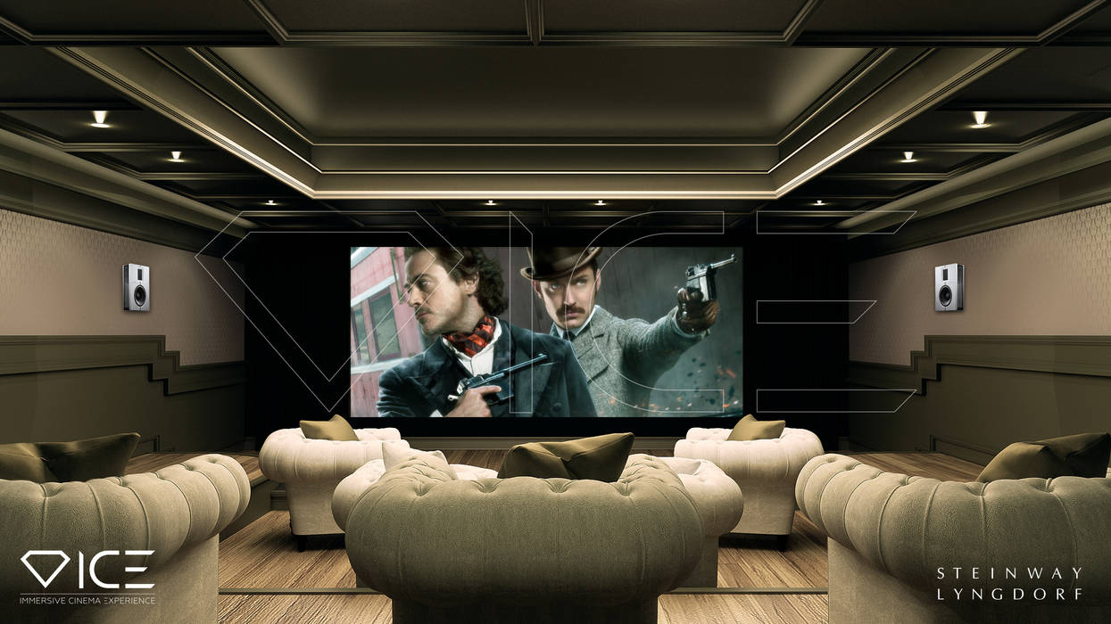 Private Cinema, dome4u - domotica - integração - engenharia dome4u - domotica - integração - engenharia 전자 제품 우드 우드 그레인