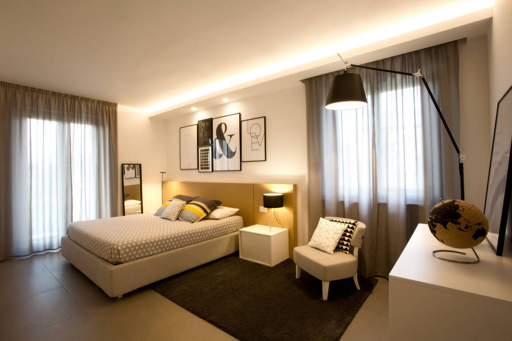 Master Bedroom Blocco8 Architettura Camera da letto in stile scandinavo