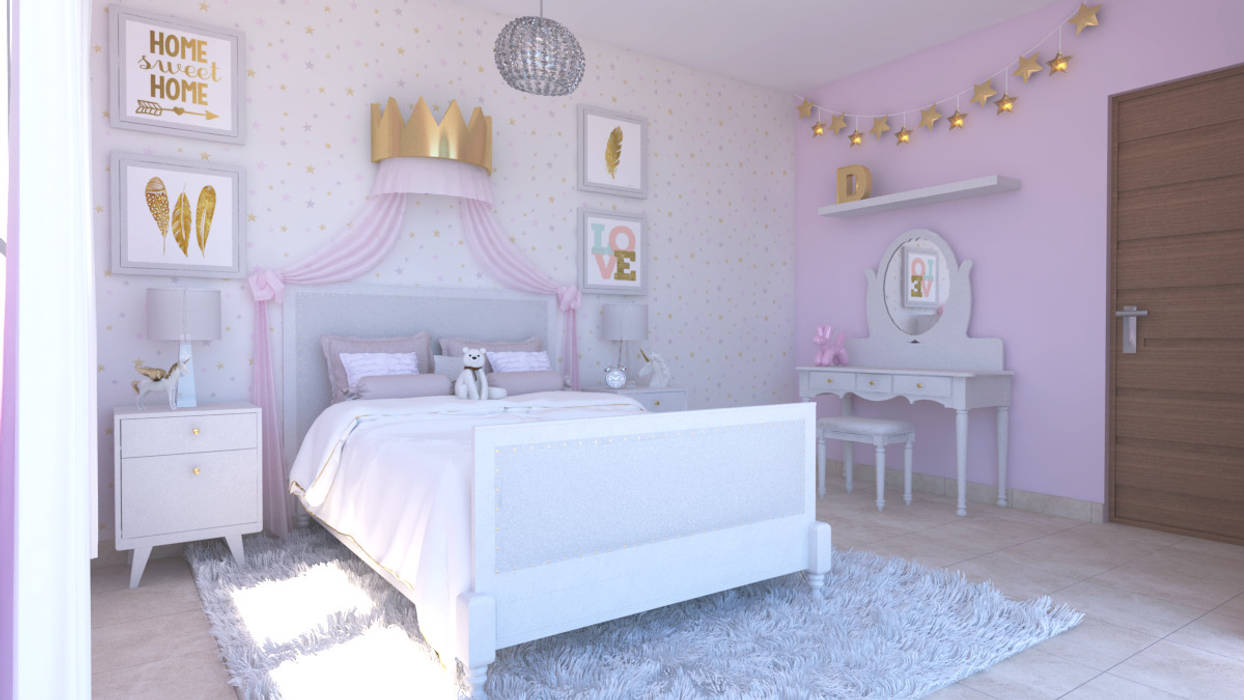 Interiores JG, FLORS FLORS Chambre fille