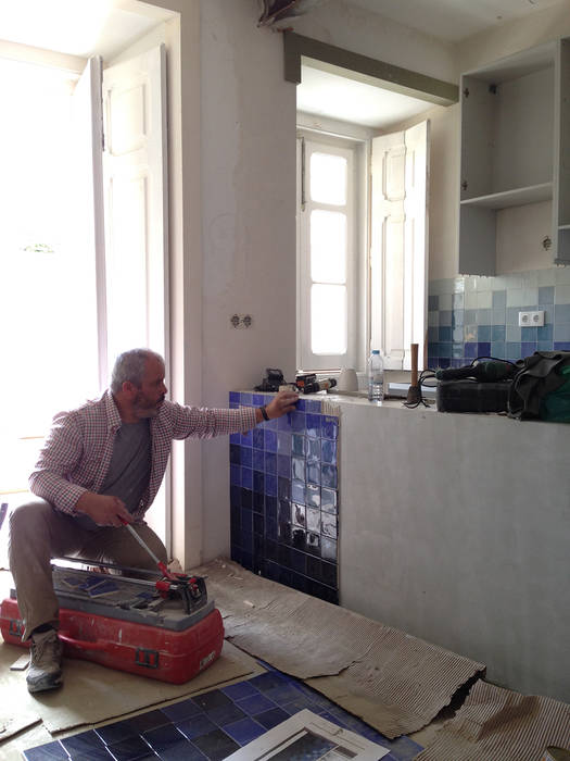 Remodelação de apartamento na Rua António Pedro - durante a intervenção Esfera de Imagens Lda