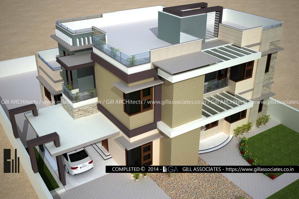 4 BHK VILLA, Gill Architects/Engineers Gill Architects/Engineers