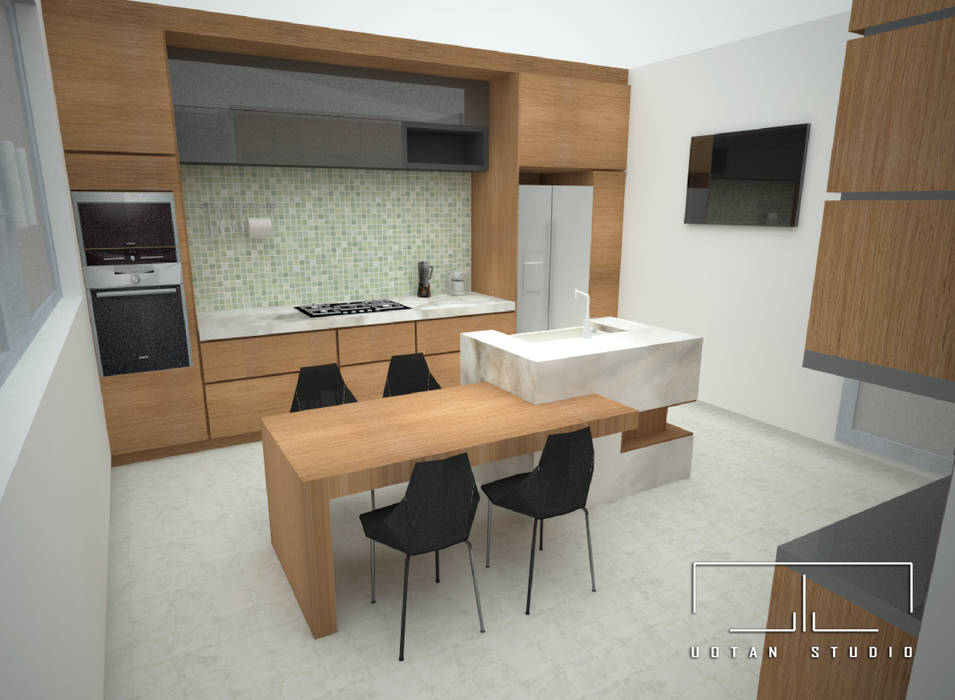 Cocina de uotan studio moderno | homify
