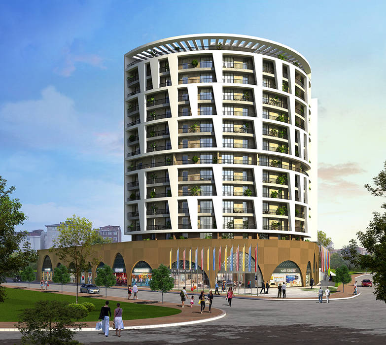 Denge Towers, HFA Alüminyum Cephe Sistemleri HFA Alüminyum Cephe Sistemleri พื้นที่เชิงพาณิชย์ Shopping Centres