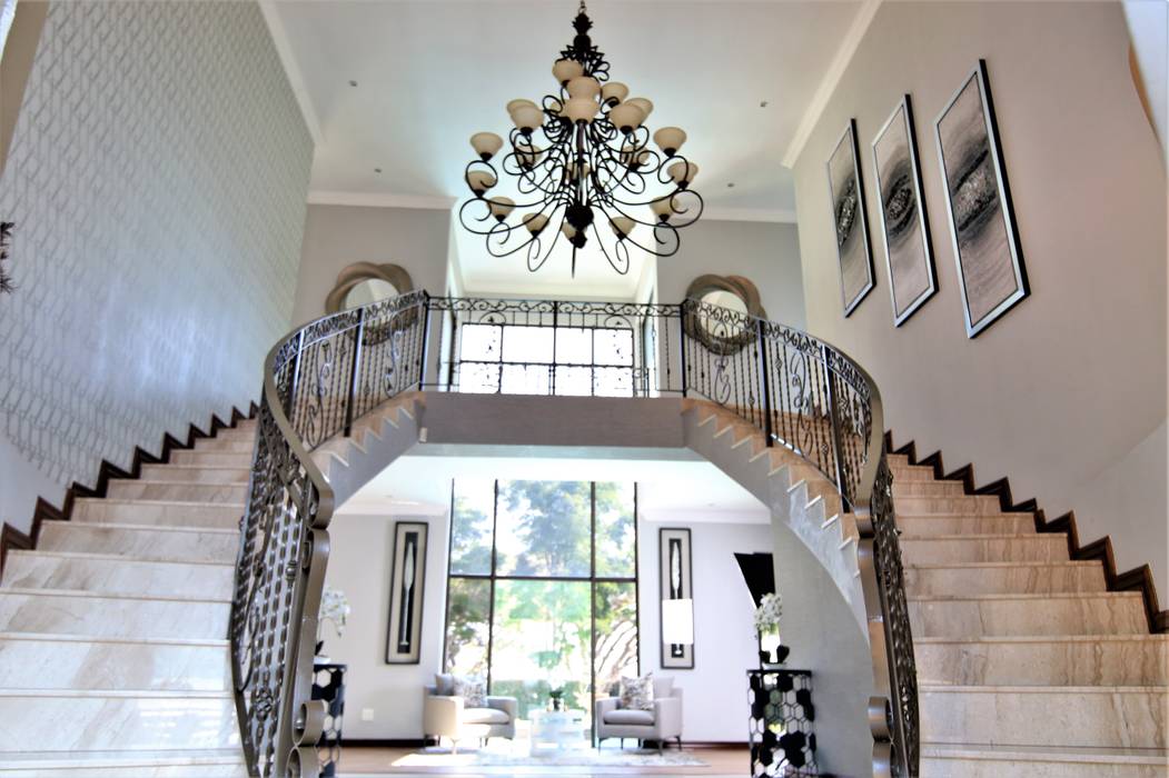 Main Entrance Overview Motama Interiors and Exteriors Modern Corridor, Hallway and Staircase