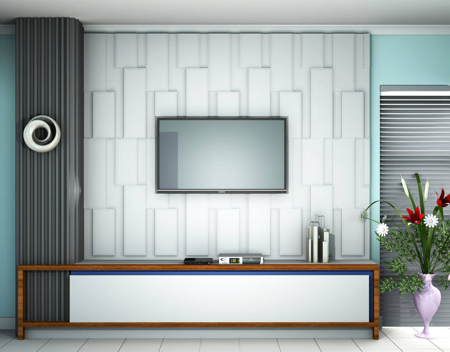 Custom furniture and fittings, Kori Interiors Kori Interiors Salas de estar minimalistas TV e mobiliário