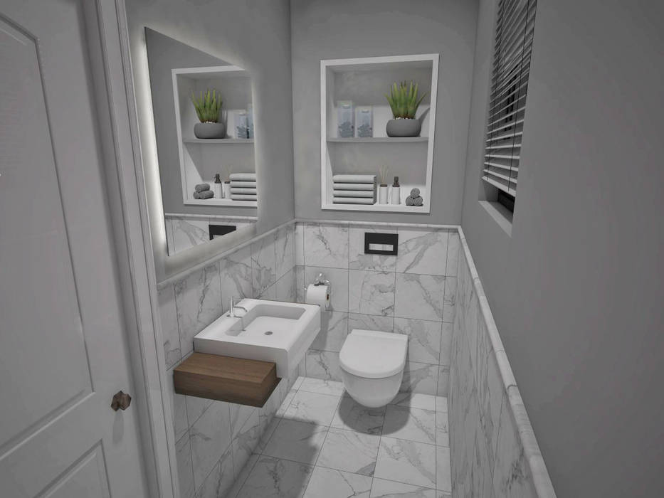 Guest Toilet Kori Interiors Minimalist bathroom