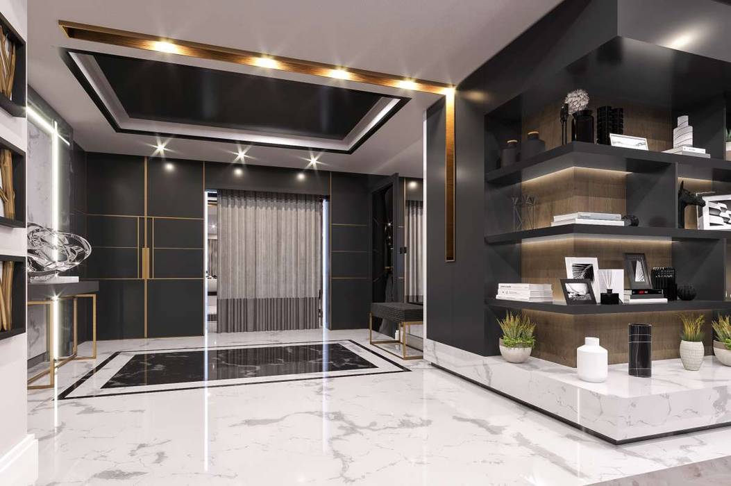 Kalafatoglu Marina Residence, VERO CONCEPT MİMARLIK VERO CONCEPT MİMARLIK Modern Corridor, Hallway and Staircase