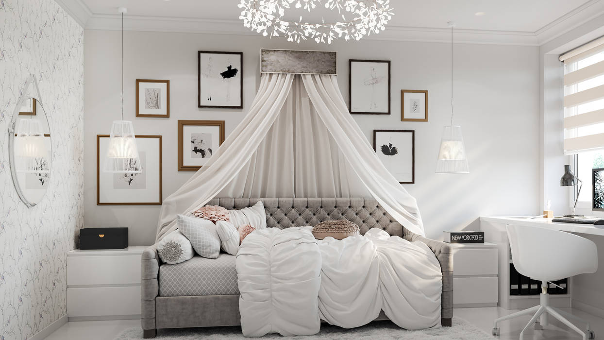 Кровать с балдахином в детской IL design Спальни для девочек