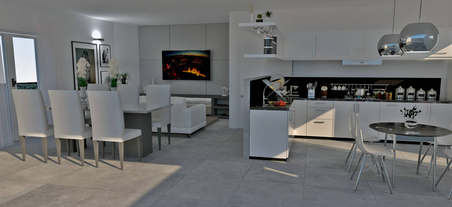 PROPOSTA DI PROGETTO APPARTAMENTO A CORMANO, Lambda Design Lambda Design Built-in kitchens
