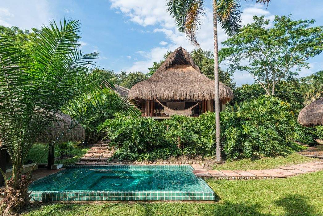 Casa Mesa de Yeguas, NOAH Proyectos SAS NOAH Proyectos SAS Garden Pool Bamboo Green