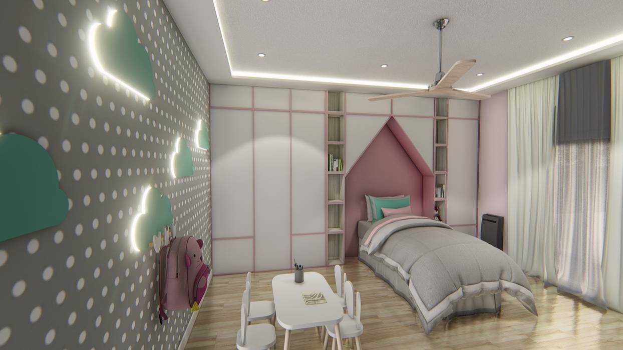 Diseño interior - Vivienda Unifamiliar: Dormitorios de estilo  por Triad Group