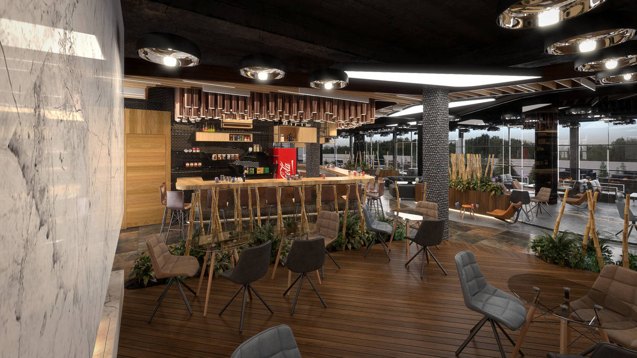 Kafe - İç Mekan, Dündar Design - Mimari Görselleştirme Dündar Design - Mimari Görselleştirme 餐廳