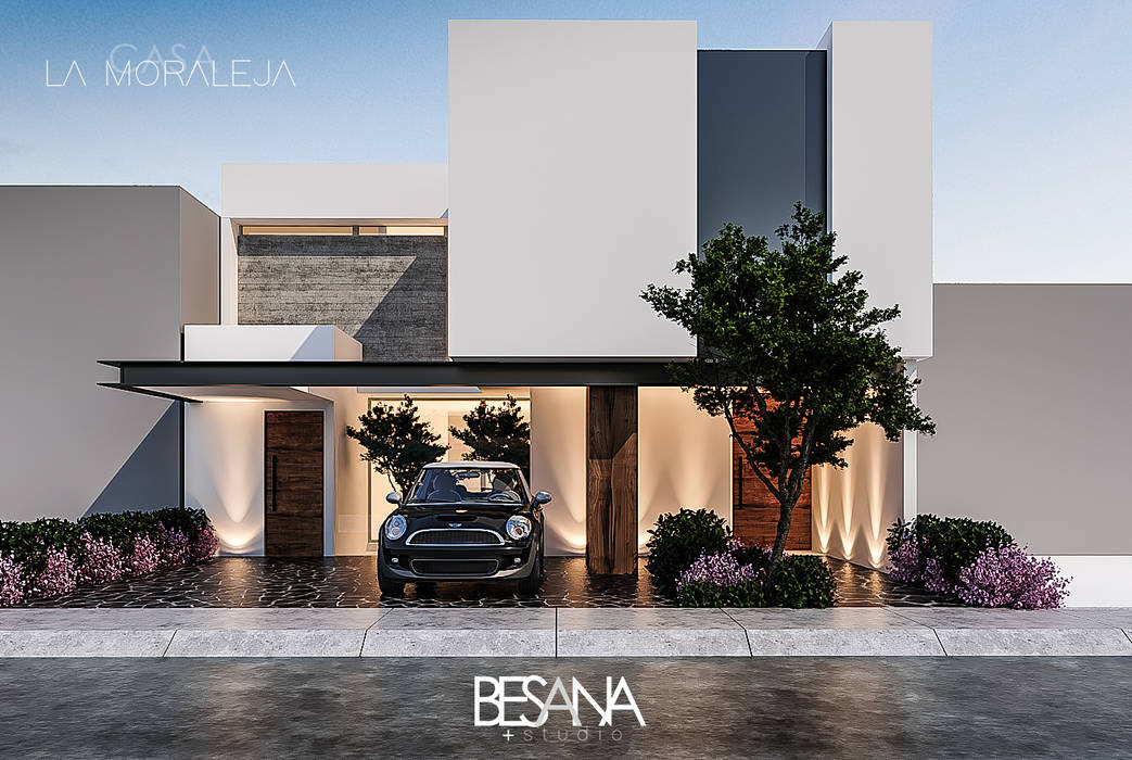 Fachada Principal Besana Studio Casas minimalistas facade,Modern house,minimalismo,besanastudio