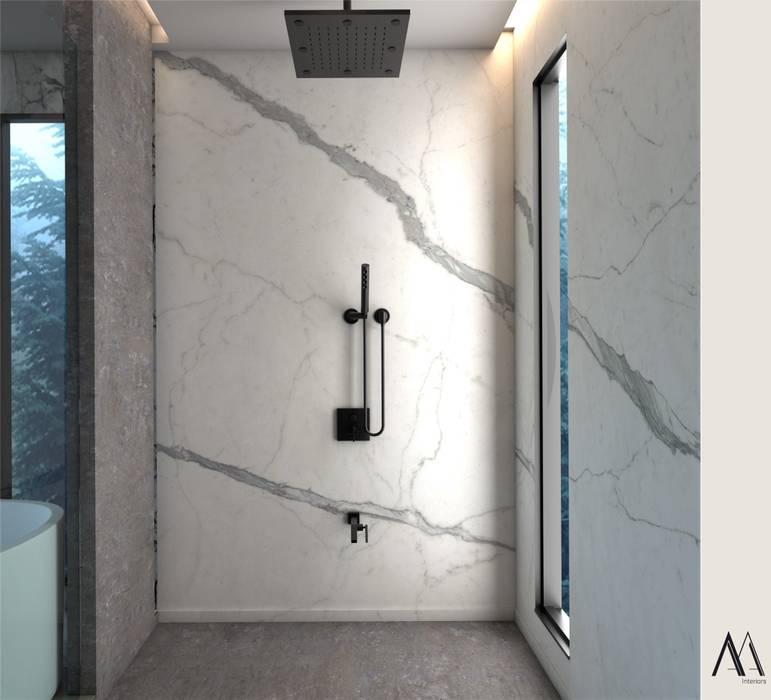 House of Sweden / / Bathroom, Murat Aksel Architecture Murat Aksel Architecture Modern Banyo Mermer Beyaz