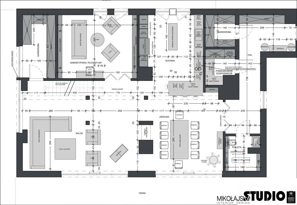 PENTHOUSE W ŚWINOUJŚCIU, MIKOŁAJSKAstudio MIKOŁAJSKAstudio جدران