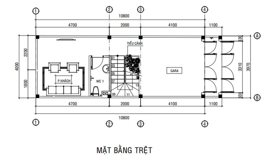 Mẫu Thiết Kế Nhà Phố 1 Trệt 2 Lầu Sân Thượng Với Mặt Tiền 4m, Công ty Thiết Kế Xây Dựng Song Phát Công ty Thiết Kế Xây Dựng Song Phát Бунгало