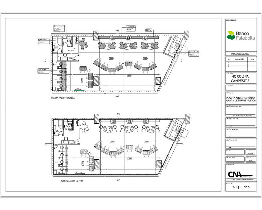 DISEÑO ARQUITECTÓNICO Y DETALLES BANCO FALABELLA - COLINA CAMPESTRE, Arquitectura SS Arquitectura SS Espacios comerciales Edificios de Oficinas