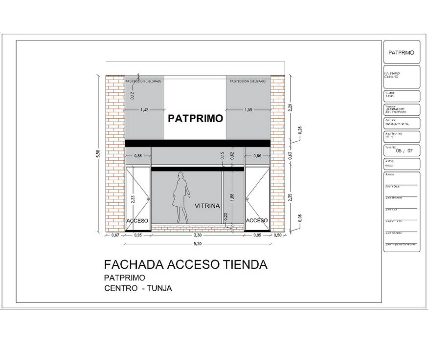 LEVANTAMIENTO ARQUITECTÓNICO - LOCAL PATPRIMO- SEDE TUNJA, Arquitectura SS Arquitectura SS 商業空間 オフィスビル