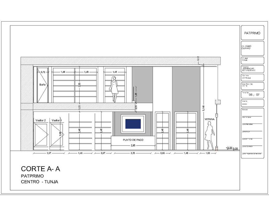 LEVANTAMIENTO ARQUITECTÓNICO - LOCAL PATPRIMO- SEDE TUNJA, Arquitectura SS Arquitectura SS Commercial spaces Office buildings