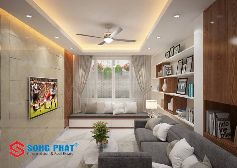 Lựa chọn đồ nội thất phù hợp cho phòng khách hiện đại, Công ty TNHH TK XD Song Phát Công ty TNHH TK XD Song Phát Phòng khách phong cách châu Á Nhựa