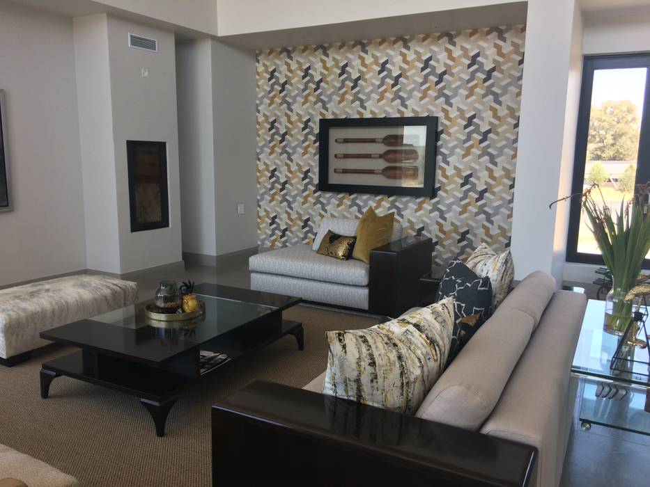 Golden Geometry, Sophistique Interiors Sophistique Interiors Modern living room
