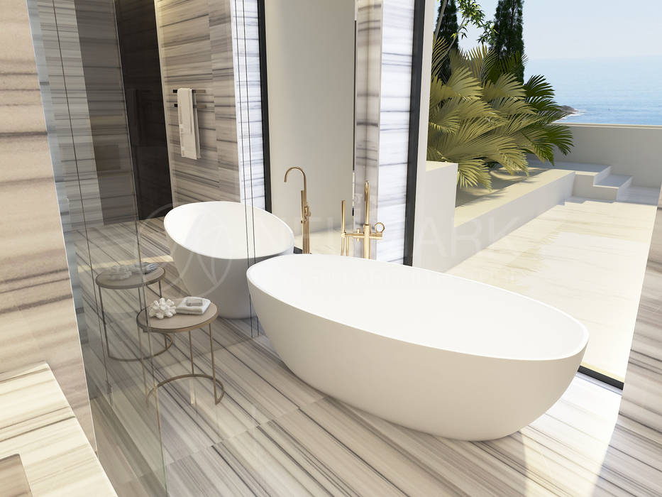 House in Cap Estel, Monaco. Дом в Монако., Anton Neumark Anton Neumark Modern bathroom