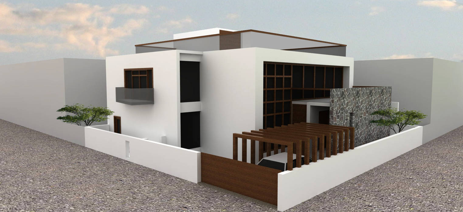 Proposed Bungalow at Barwaha Madhya Pradesh , Bodhivraksh Design Studio Bodhivraksh Design Studio バンガロー