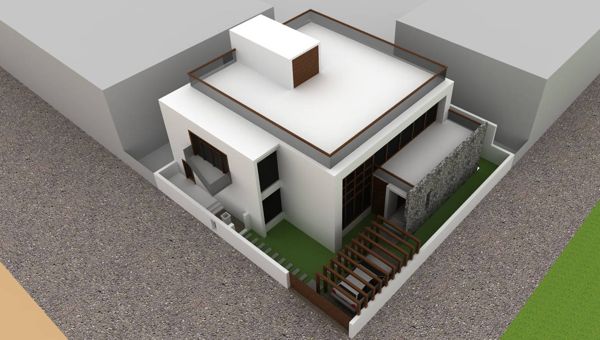 Top view Bodhivraksh Design Studio Modern Houses